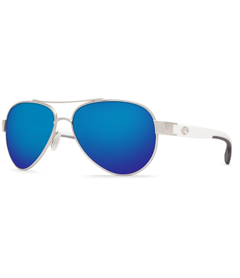 コスタ レディース 付属品 サングラス・アイウェア Costa Loreto Double Bridge Polarized UVA/UVB Protection Aviator Sunglasses Palladium