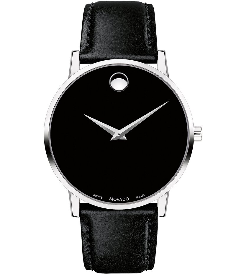 モバド レディース 付属品 ウオッチ Movado Museum Classic Black Calfskin Strap Watch Black 黒いこと