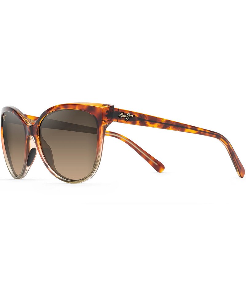 マウイ体育館 レディース 付属品 サングラス・アイウェア つけ加える大きさ Maui Jim \u0027Olu PolarizedPlus2R Cat Eye 57粍 Sunglasses Tortoise with Tan タン