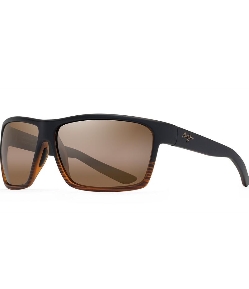 マウイ体育館 レディース 付属品 サングラス・アイウェア つけ加える大きさ Maui Jim Alenuihaha PolarizedPlus2R Wrap 64粍 Sunglassestripe Dark Brown 赤銅色