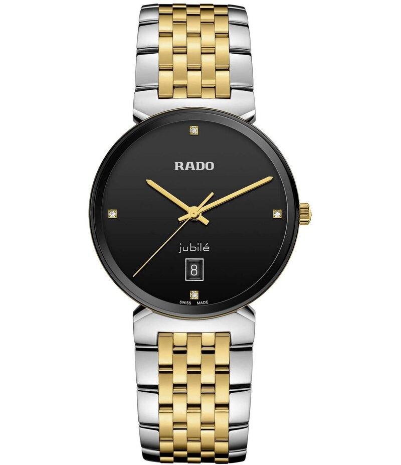 ラド レディース アクセサリー 腕時計 Tシャツ RADO Unisex Florence Classic Diamonds Quartz Analog Black Dial Two-Tone Stainlessteel Bracelet Watch Two Tone ブラック 187,900円