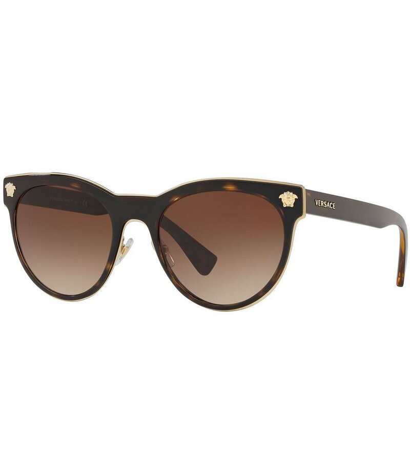 ヴェルサーチ レディース 添え物 サングラス・アイウェア Versace Men\u0027s Ve2198 54粍 Round Sunglasses Dark Havana