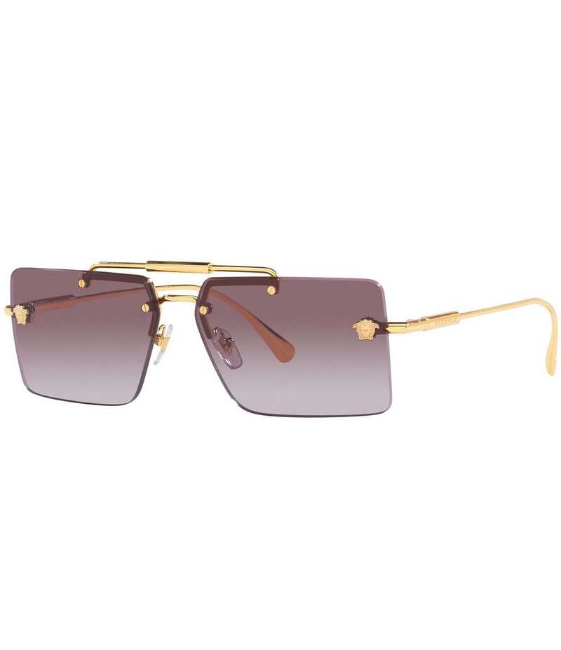 ヴェルサーチ レディース アクセサリー サングラス・アイウェア Versace Women's Ve2245 60mm Rectangle Sunglasses Violet バイオレット