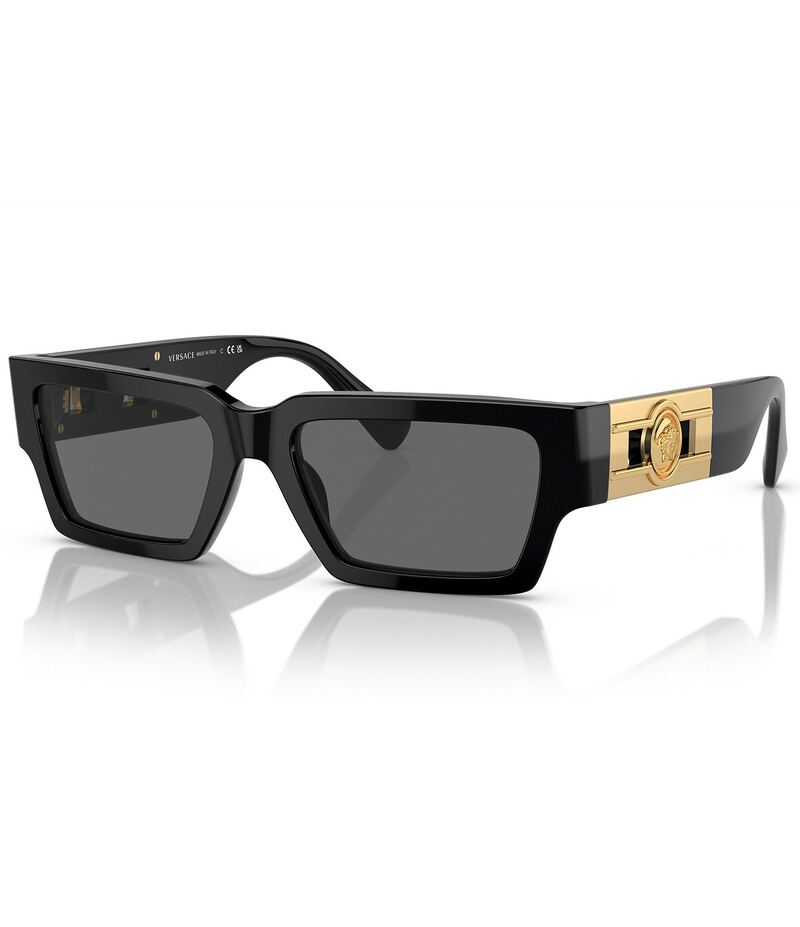 ヴェルサーチ レディース 佩び物 サングラス・アイウェア Versace Men\u0027s VE4459F54-X 54粍 Rectangle Sunglasses Black 黒いこと