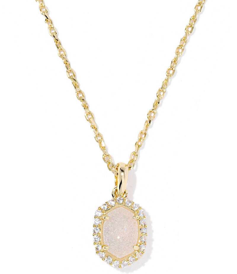 ケンドラスコット レディース アクセサリー ネックレス・チョーカー レース Kendra Scott Daphne Crystal Frame Short Pendant Necklace Gold Iridescent Drusy ゴールド