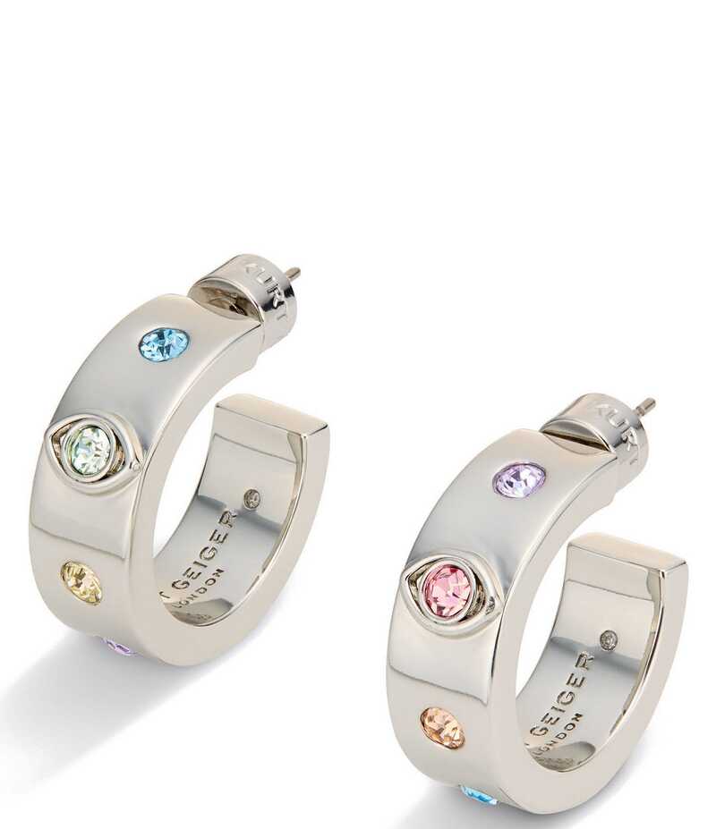 カートジェイガーロンドン レディース アクセサリー ピアス・イヤリング Kurt Geiger London Evil Eye Hoop Earringsilver/Pastel Multi シルバー