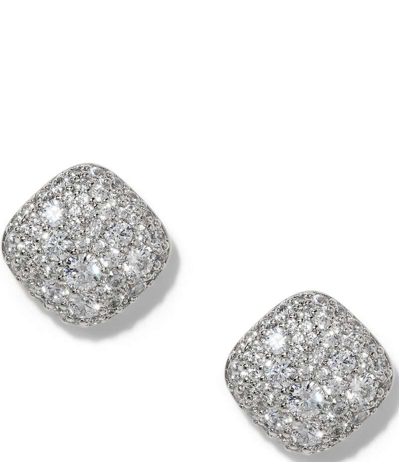 ナディール レディース アクセサリー ピアス・イヤリング Nadri Crushed Cushion Stud Earringsilver シルバー