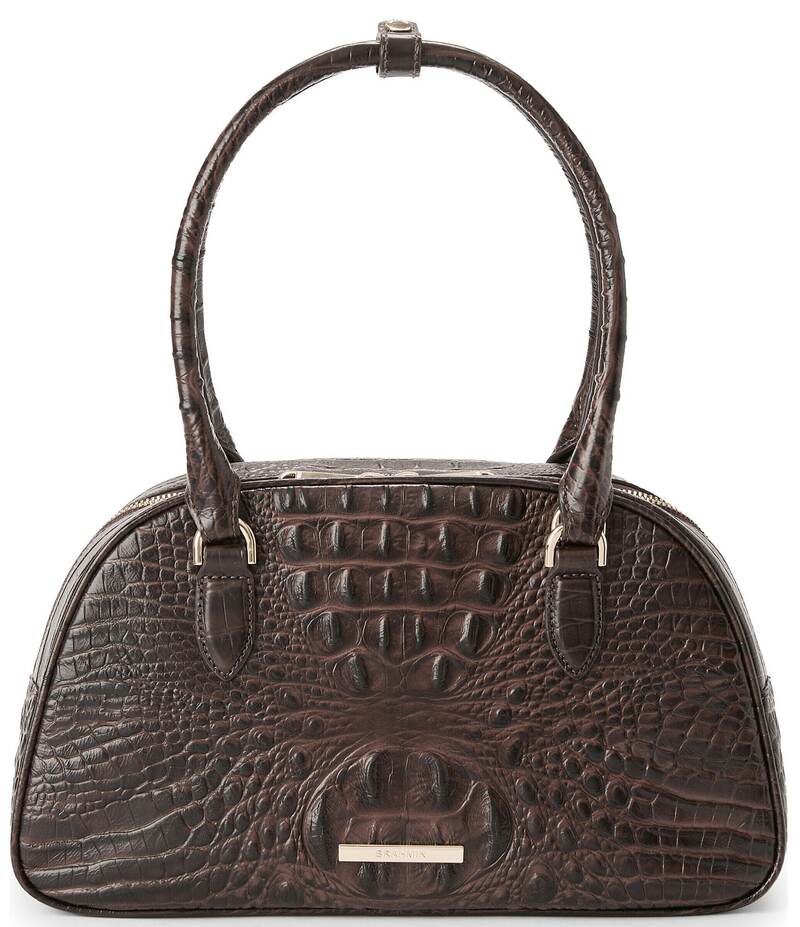ブランミン レディース バッグ BRAHMIN Alden Road Collectoin Angie Small Dome Satchel Bag Chocolate チョコレート｜ReVida 店