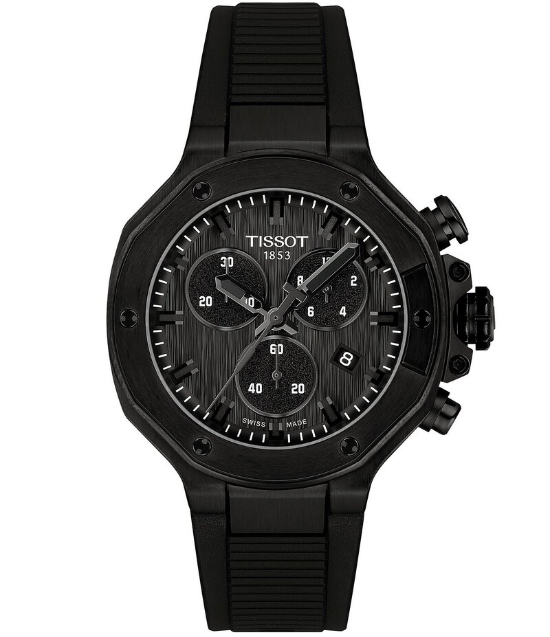 ティソット レディース 付属品 ウオッチ Tissot Unisex T-Race Quartz Chronograph Silicone Strap Watch Black 黒いこと