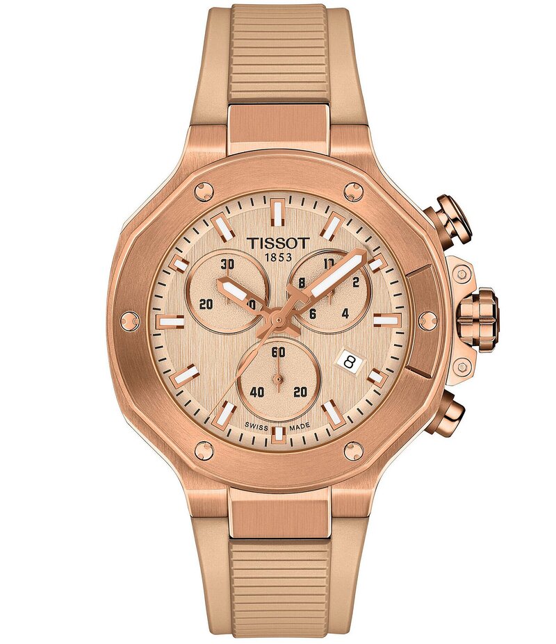 ティソット レディース 付属品 ウオッチ Tissot Unisex T-Race Quartz Chronograph Silicone Strap Watch Nude