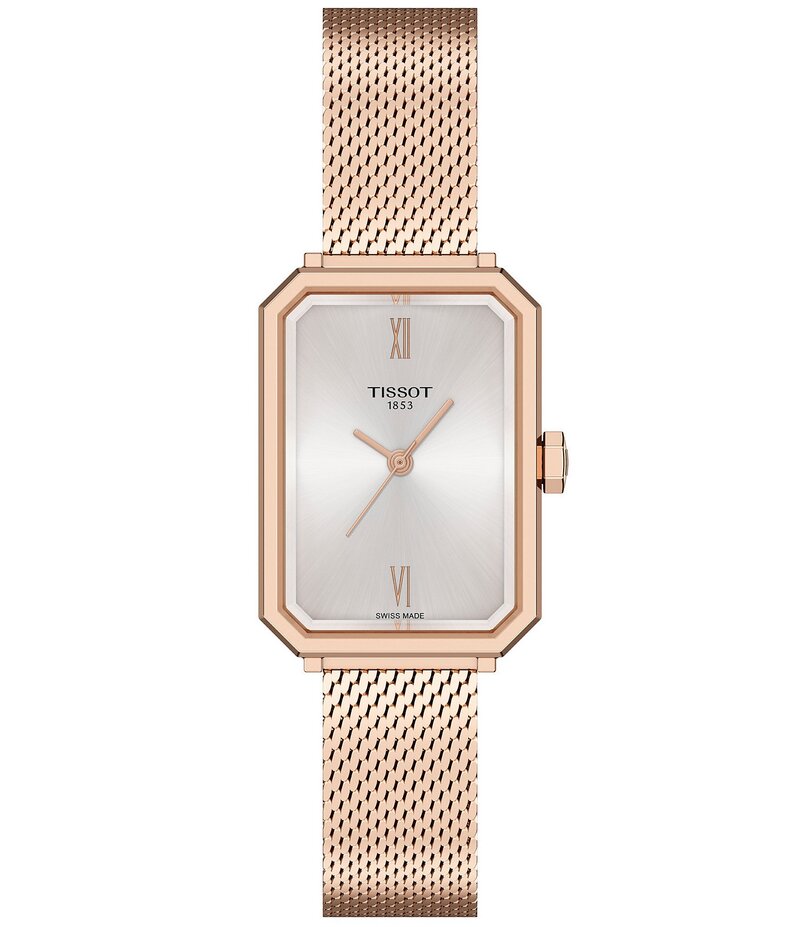 ティソット レディース 付属品 ウオッチ メッシュ プルオーバー Women\u0027s Tissot Srv Quartz Analog Stainlessteel Mesh Bracelet Watch Rose Gold ゴールド