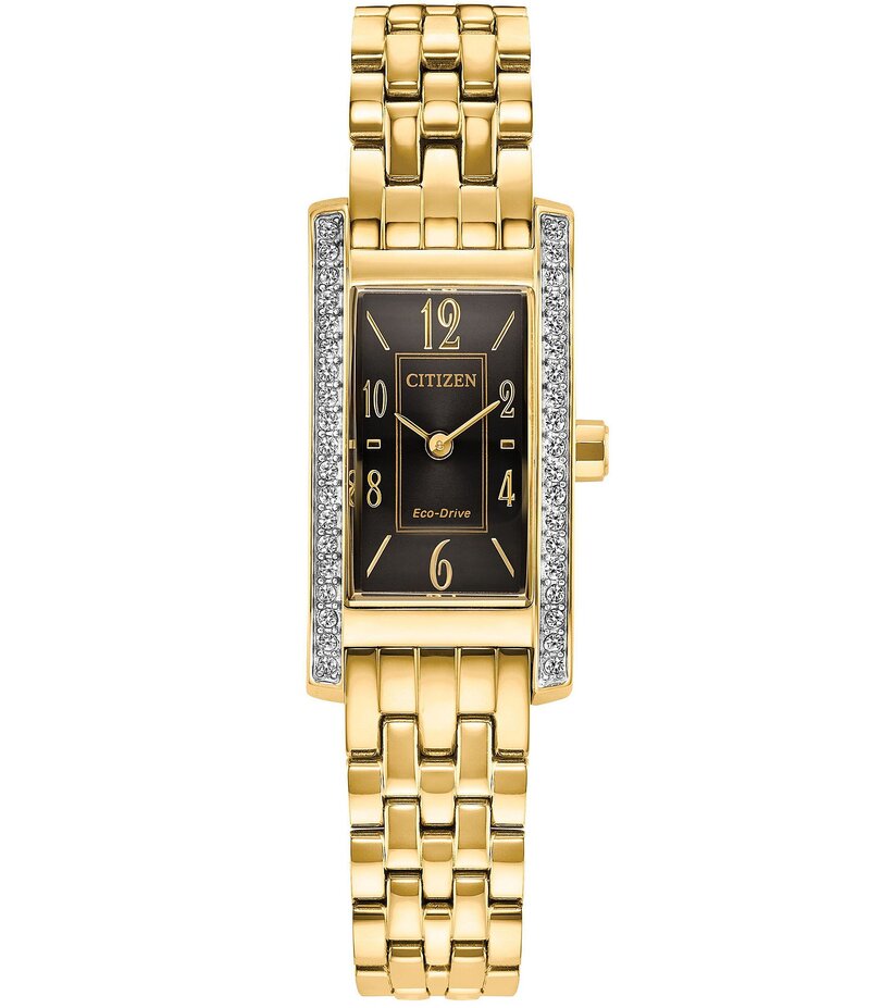 シチズン レディース アクセサリー 腕時計 Tシャツ Citizen Women's Eco-Drive Classic Two Hand Gold Tone Stainlessteel Bracelet Watch Gold/Black ブラック