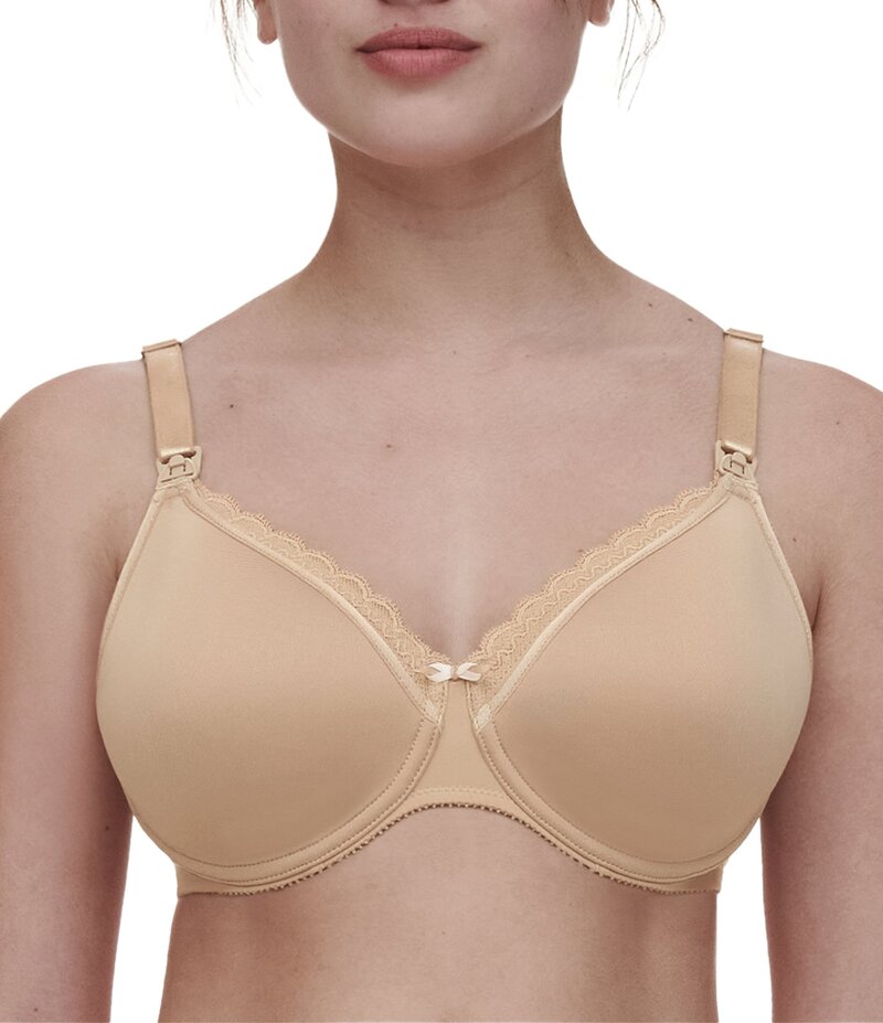 シャントル レディース アンダーお召しもの ブラ Chantelle Underwire Spacer Full-Busted Contour U-Back Nursing Bra Perfect Nude ブラジャー-レディース-インナー・下着・ランジェリー