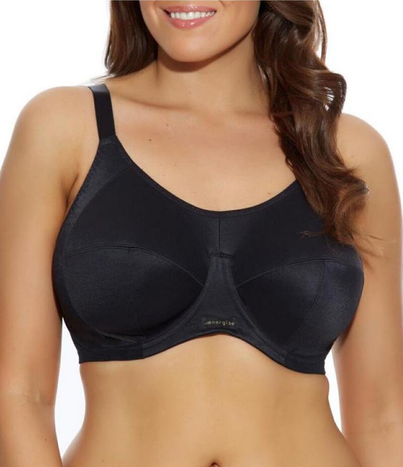 エロミ レディース アンダーウェア ブラジャー Elomi Energise Convertible Full-Figure Sports Bra Black ブラック