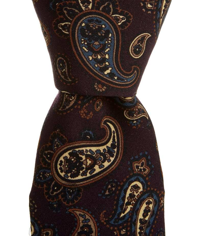 ダニエル クレミュ メンズ アクセサリー ネクタイ プリント Cremieux Leonardo Paisley Print 3 1/4 Tie Purple パープル