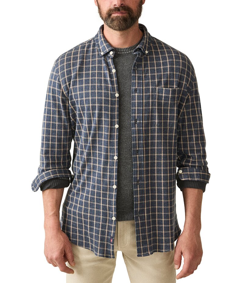 ファレティ メンズ トップス シャツ トール ニット Faherty Big & Tall Coastline Knit Long Sleeve Plaid Shirtwilight Check チェック