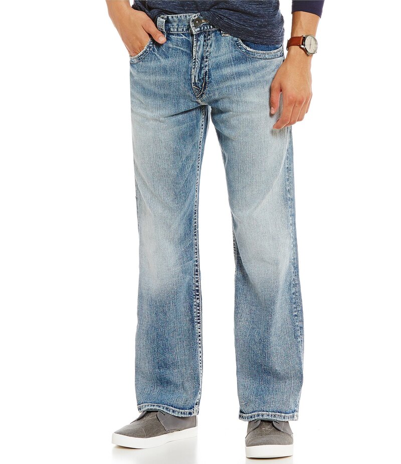 シルバー ジーンズ メンズ ボトムス デニムパンツ リラックスフィット Silver Jeans Co. Gordie Relaxed Fit Light Wash Jeans Indigo インディゴ