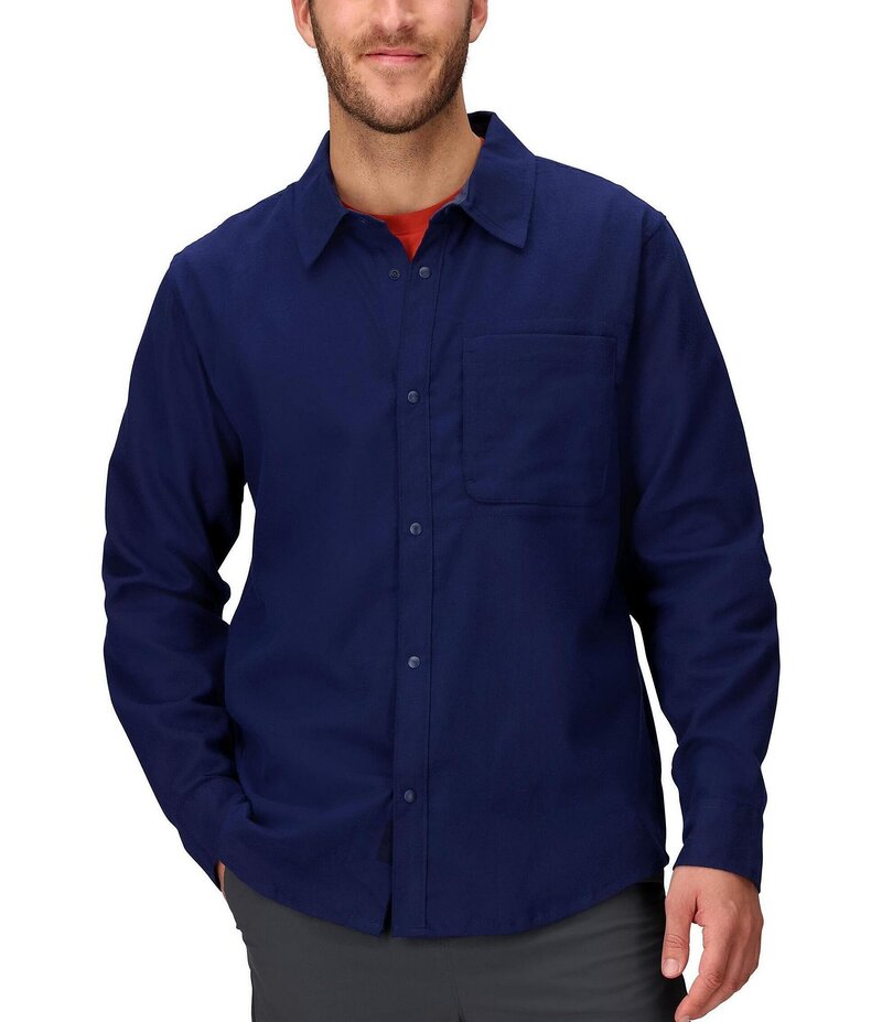 マーモット メンズ トップス シャツ Marmot Stonepeak Lightweight Performance Flannelong Sleeve Shirt Arctic Navy ネイビー|ReVida 店