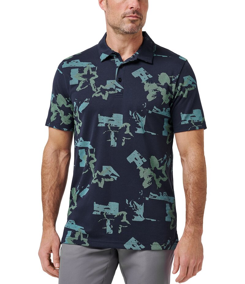 トラビスマヒュー メンズ トップス シャツ TravisMathew Favorite Hello Short Sleeve Polo Shirtotal Eclipse