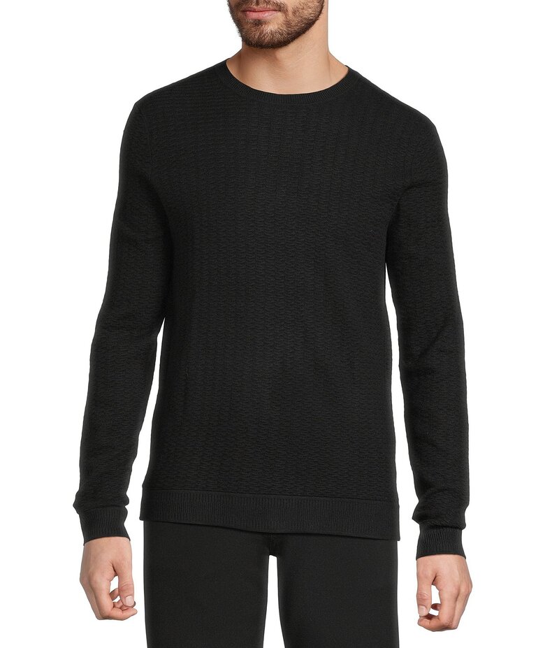 ムラノ メンズ アウター ニット・セーター Murano Lux Textured Sweater Black ブラック