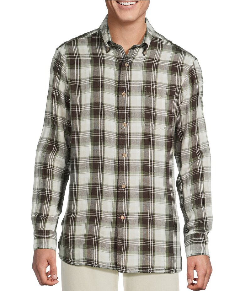 ダニエル クレミュ メンズ トップス シャツ Cremieux Blue Label Plaid Long Sleeve Woven Shirt Cream クリーム