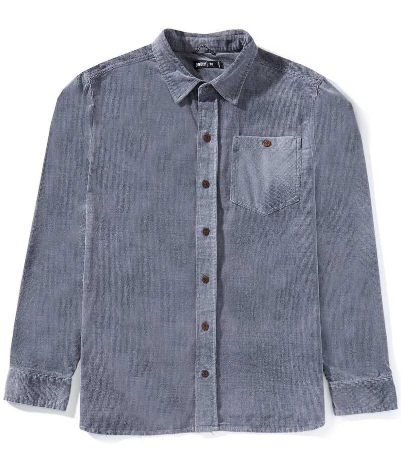 ジェッティ メンズ トップス プルオーバー コール天 JETTY Shoals Corduroy Long Sleeve Woven Shirt Blue 青色