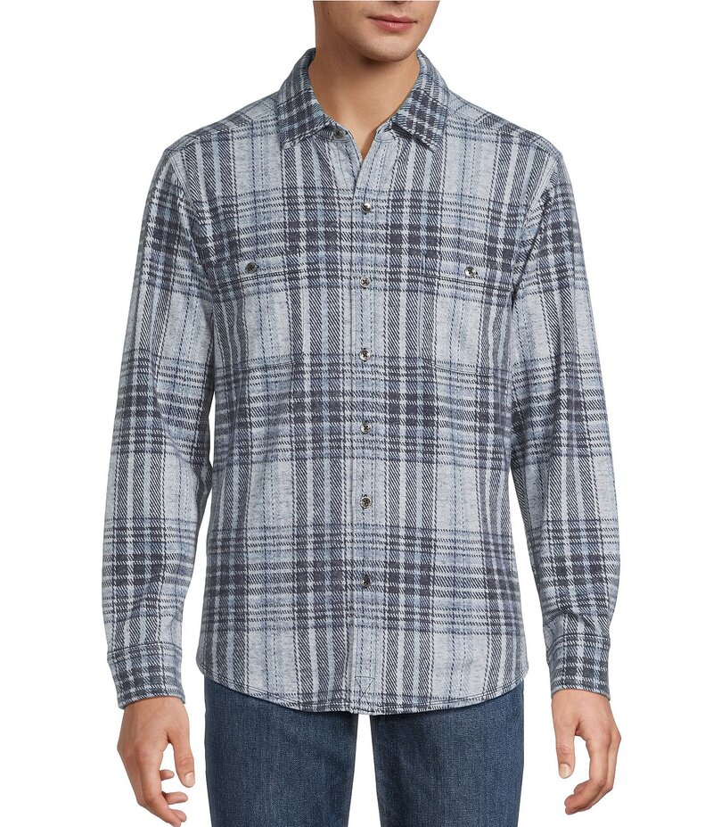 トッミーバハマ メンズ トップス シャツ Tommy Bahama Fireside Santa Fe Long Sleeve Woven Shirt White Rain ホワイト｜ReVida 店