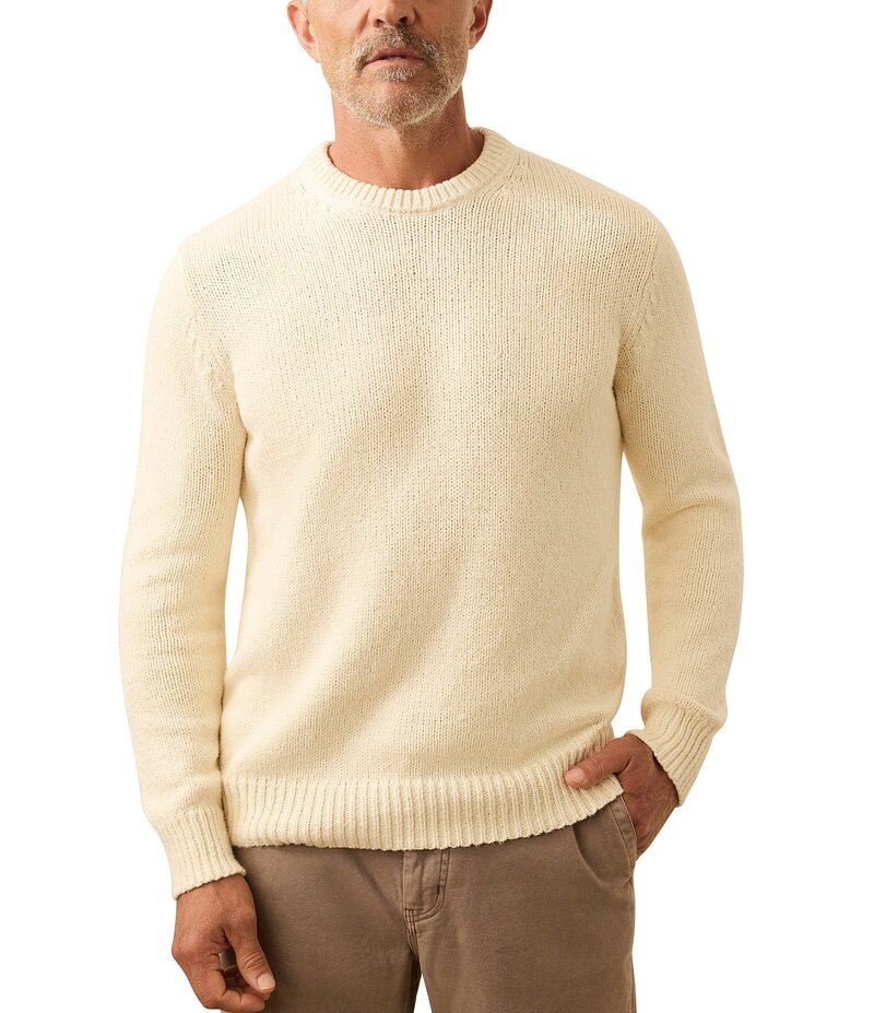 ファレティ メンズ アウター 編み物・プルオーバー トール Faherty Big \u0026 Tall Heirloom Crew Sweater Bone