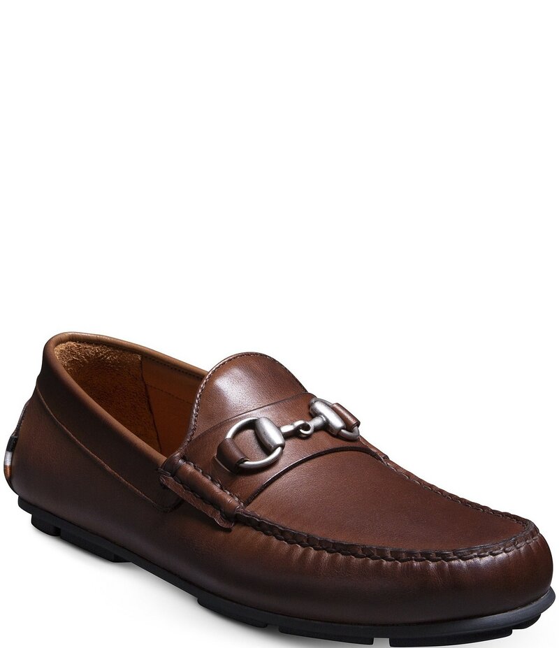 アレンエドモンズ メンズ シューズ レザー ローファー Allen-Edmonds Men'sebastian Leather Bit Buckle Driving Loafers Mahogany