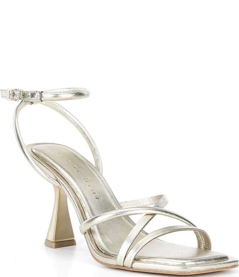 ジャンビニ レディース シューズ サンダル レザー Gianni Bini Rondo Leather Strappy Square Toe Dressandalsand Gold サンド