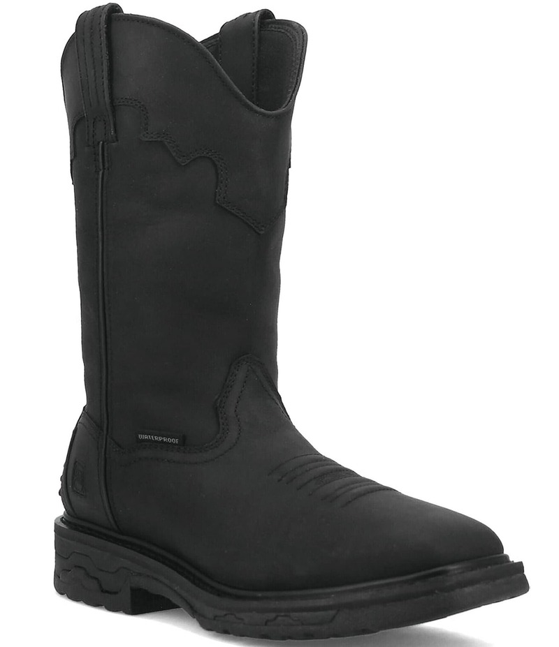 ダン郵便うけ メンズ シューズ ブーツ・レインブーツ なめし革 Dan Post Men\u0027s Blayde 11 Waterproof Leather Square Toe Work Boots Black 黒いこと