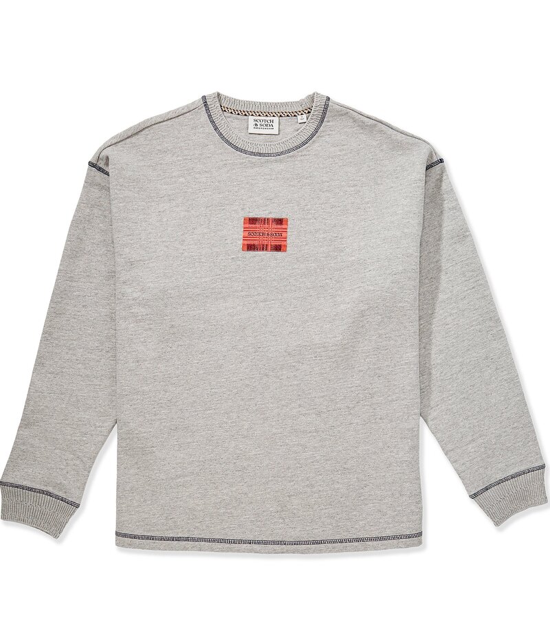 スコッチアンドソーダ メンズ アウター ニット・セーター スウェット シャツ Scotch & Soda Loose Fit Sweatshirt Grey Melange グレー