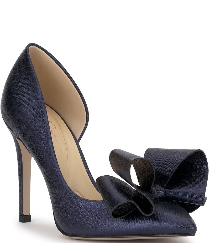 ジェシカシンプソン レディース シューズ ヒール Jessica Simpson Penari Bow d'Orsay Pumps Indigo インディゴ