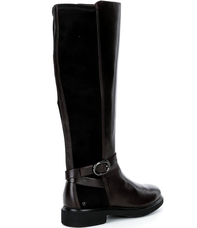 エコー レディース シューズ ブーツ・レインブーツ トール レザー Ecco Metropole Amsterdam Leather Tall Boots Mocha モカ|ReVida 店