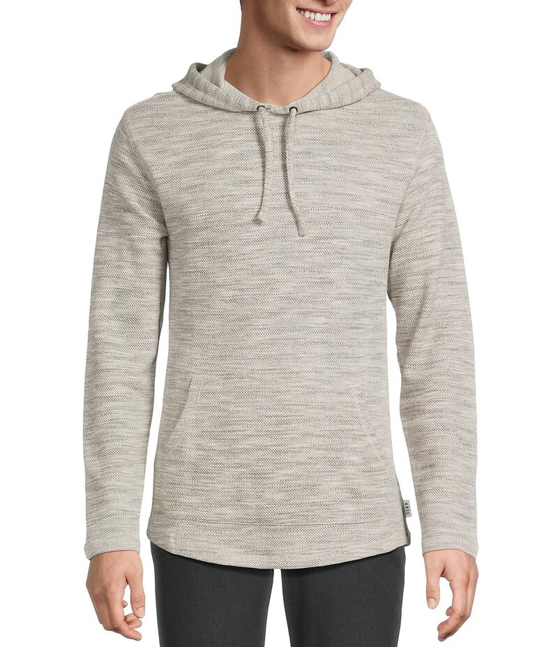 ラウン メンズ アウター パーカー・スウェット Rowm Long Sleeve Spacedyed Hoodie Black ブラック｜ReVida 店