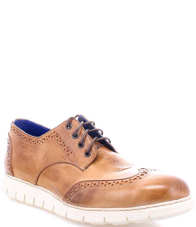 ベッドステュ メンズ シューズ ウィングチップ オックスフォード ダービー レザー Bed Stu Men's Cayuga II Leather Wingtip Derby Oxfords Tan タン 40,170円