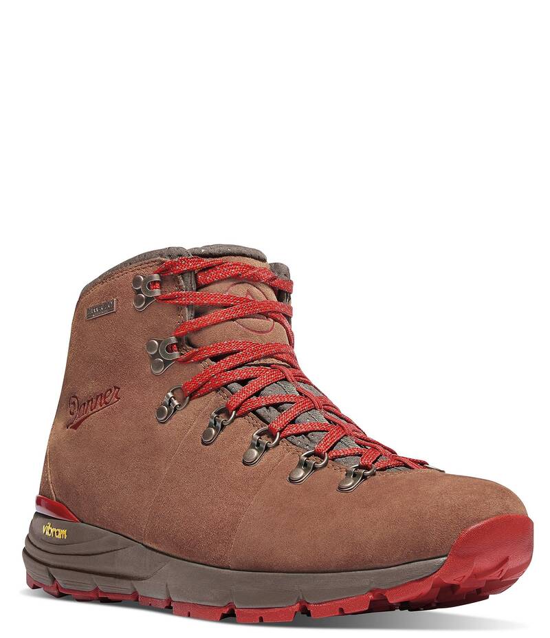 ダナー レディース シューズ ブーツ・レインブーツ スエード Danner Women's Mountain 600 Waterproof Suede Hiking Boots Brown/Red レッド