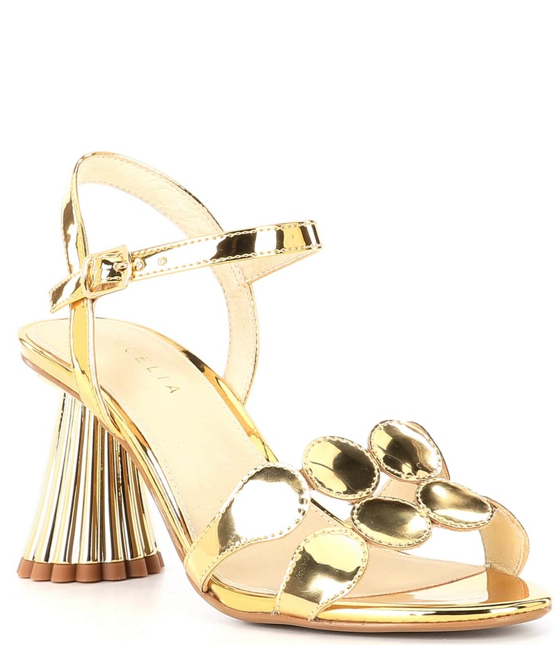 セシリア ニューヨーク レディース シューズ サンダル トール Cecelia New York Peter Mirror Metallic Dressandals Gold ゴールド