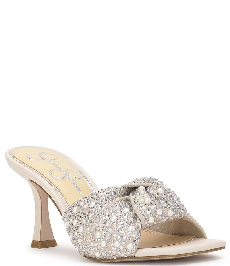 ジェシカシンプソン レディース シューズ サンダル Jessica Simpson Evirra Rhinestone Pearl Knottedresslide Sandalsoft Ivory アイボリー