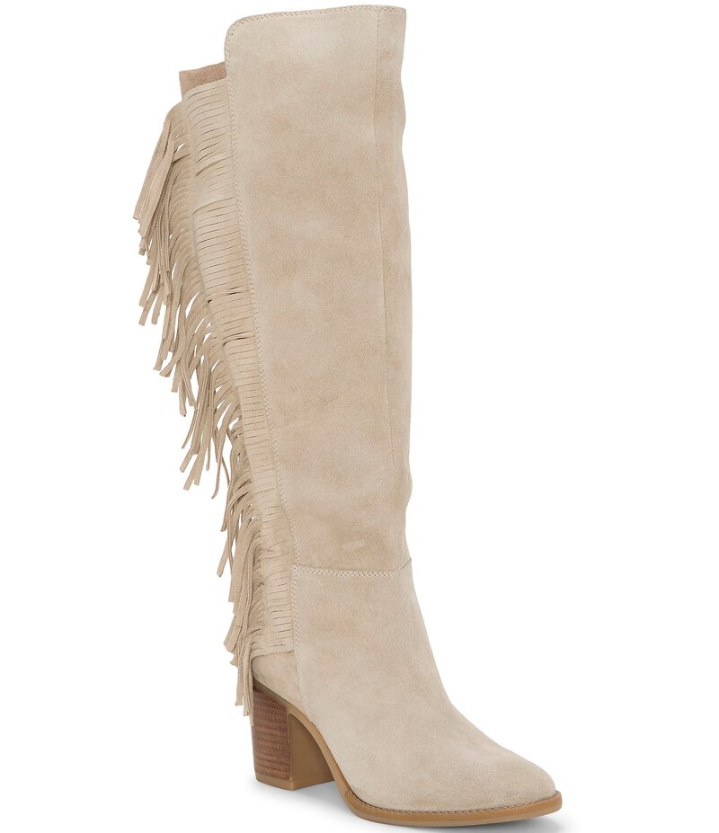 ラッキーブランド レディース シューズ ブーツ・レインブーツ トール フリンジ Lucky Brand Boswell Fringe Tall Boots Dune Grey グレー
