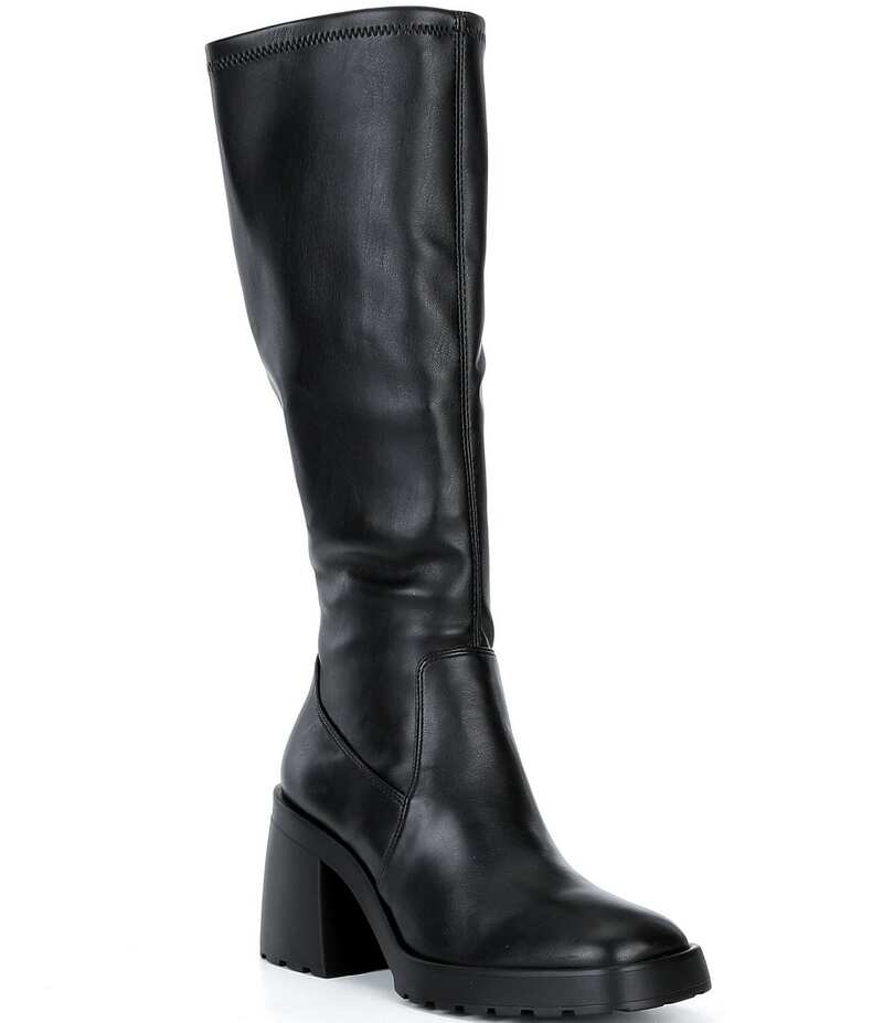 ジービー レディース シューズ ブーツ・レインブーツ トール ブレザー ヒール GB Trail-Blazer Stretch Block Heel Tall Boots Black ブラック