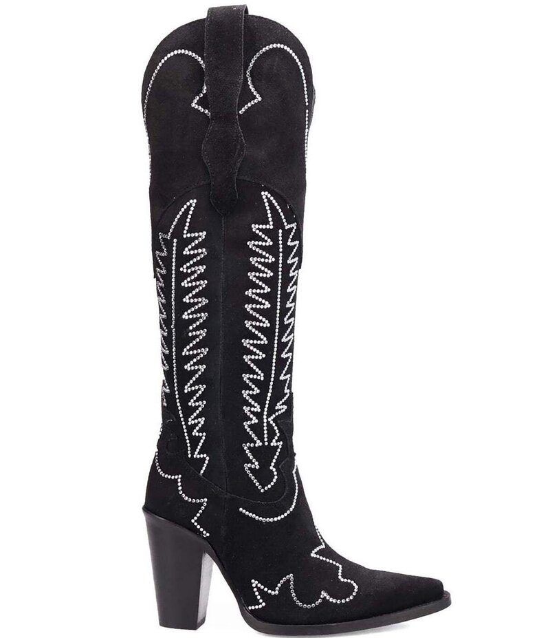 ディンゴ レディース シューズ ブーツ・レインブーツ スエード Dingo Double Take Suede Rhinestone Western Boots Black ブラック