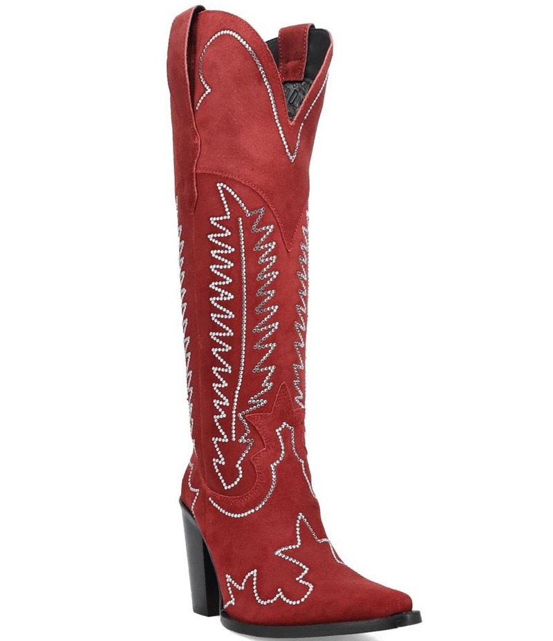 ディンゴ レディース シューズ ブーツ・レインブーツ スエード Dingo Double Take Suede Rhinestone Western Boots Red レッド