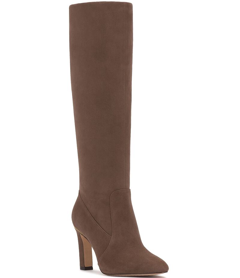 ヴィンスカムート レディース シューズ ブーツ・レインブーツ トール スエード ヒール Vince Camuto Gylina Suede Tall Block Heel Boots Toasted Taupe トープ