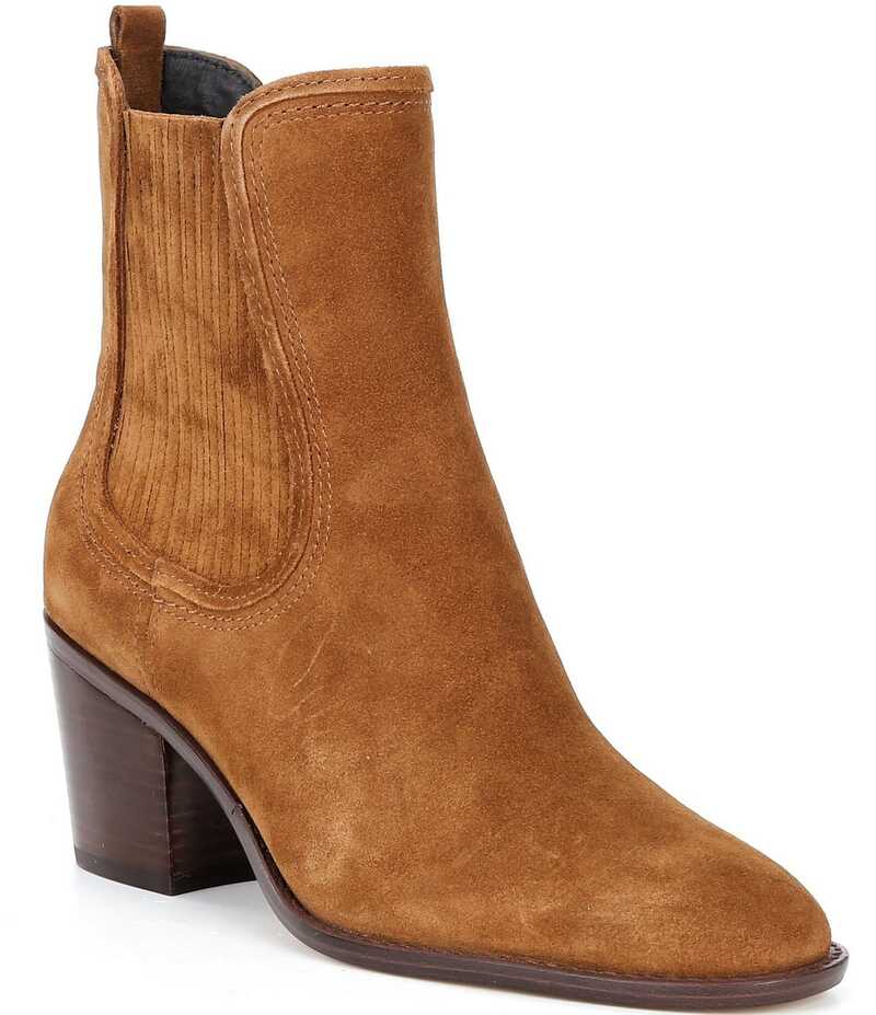 コールハーン レディース シューズ ブーツ・レインブーツ スエード チェルシー Cole Haan Janelle Suede Chelsea Mid Calf Boots Tobacco
