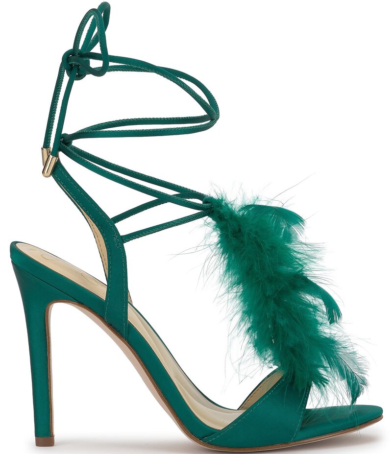 ジェシカシンプソン レディース シューズ サンダル レース Jessica Simpson Jenzin Feather Lace Up Dressandals Gem Green グリーン