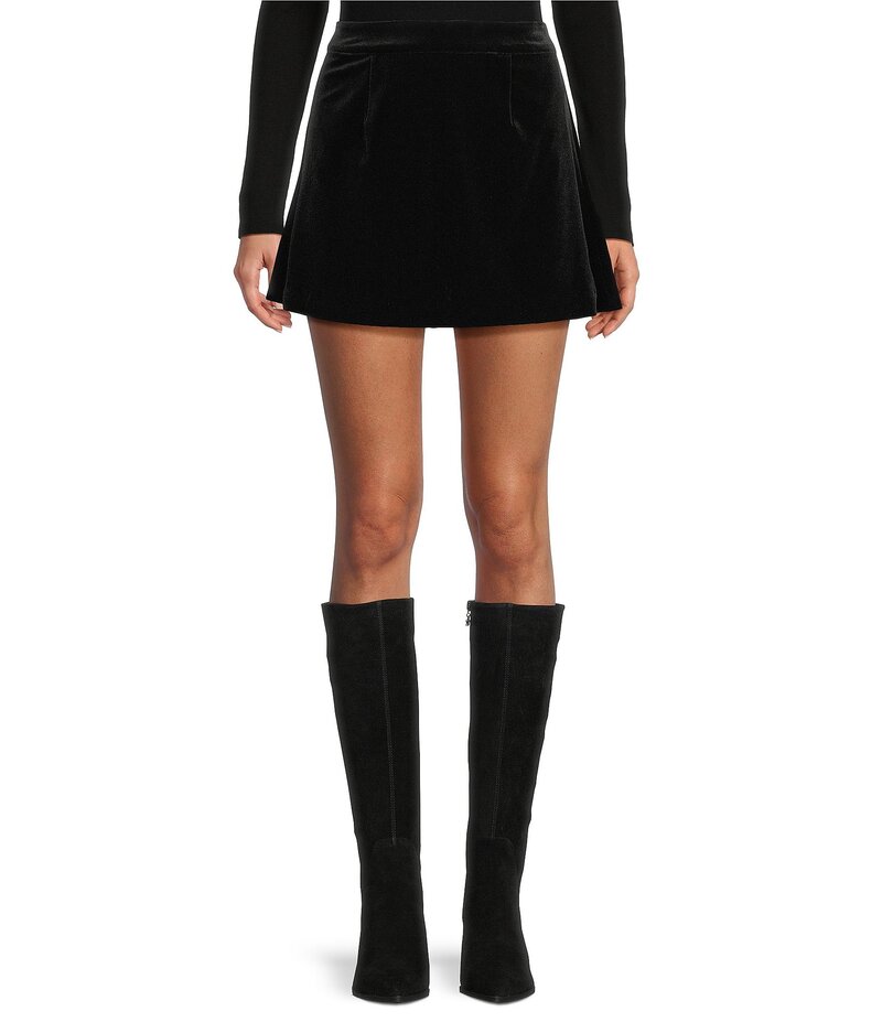 チェルシーアンドバイオレット レディース ボトムスカート ベルベット Chelsea & Violet Justina Coordinating Velvet Skirt Black ブラック 10,426円