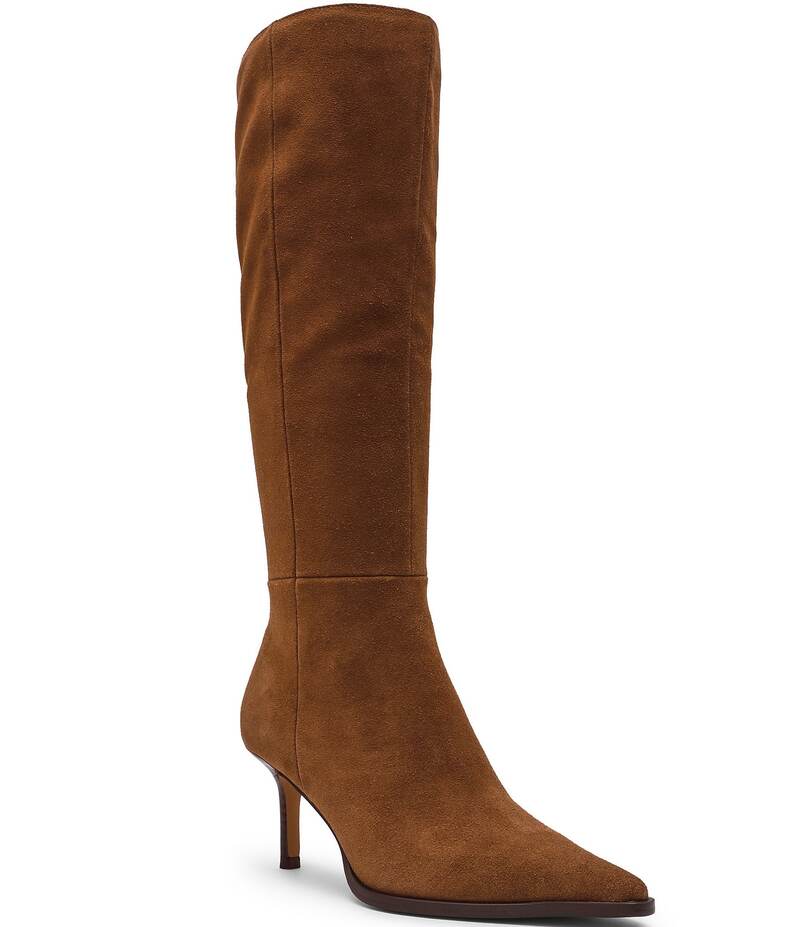 スティーブ マデン レディース シューズ ブーツ・レインブーツ スエード Steve Madden Lingo Suede Pointed Toe Knee High Boots Chestnut