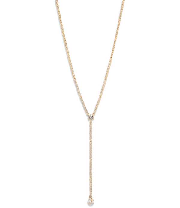 ジバンシー レディース アクセサリー ネックレス・チョーカー レース Givenchy Gold Tone Long Y Necklace Gold/Crystal ゴールド