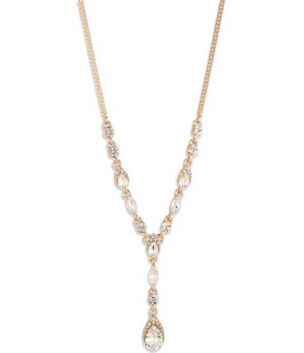 ジバンシー レディース アクセサリー ネックレス・チョーカー レース Givenchy Gold Tone Pear Stone Y Necklace Gold/Crystal ゴールド